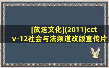 [放送文化](2011)cctv-12社会与法频道改版宣传片